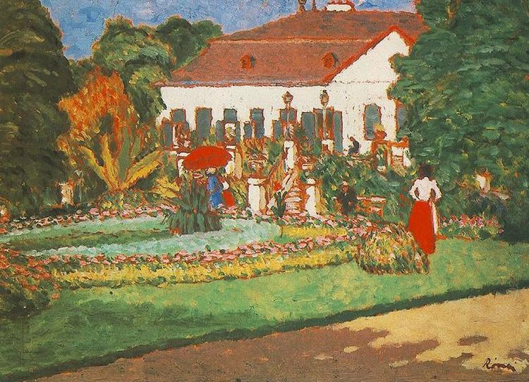 Jozsef Rippl-Ronai Manor-house at Kortvelyes oil painting image
